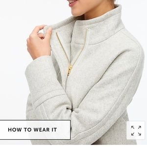 J. Crew City Coat Size 2 in Heather Dusk